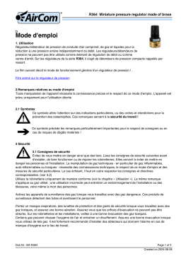 AirCom R364-01D Manuel du propriétaire - Télécharger PDF Gratuit