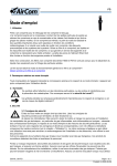 Manuel d'utilisation AirCom FG-03A : Filtre &agrave; charbon actif