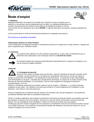 Manuel du propriétaire AirCom RH3000-02D | Fixfr