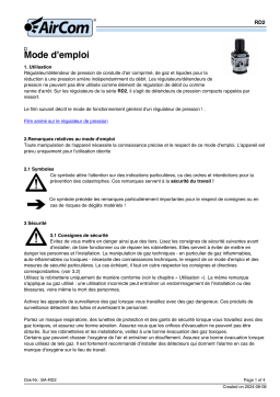 AirCom RD2-03A Manuel du propriétaire - Télécharger PDF