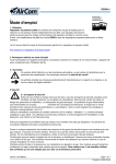 Manuel d'utilisation AirCom R3000-06J2T - Amplificateur de d&eacute;bit en acier inoxydable