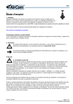 Manuel d'utilisation AirCom R15-03D - R&eacute;gulateur de pression