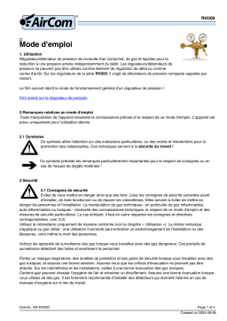 AirCom RH301-00E Manuel du propriétaire - Télécharger PDF