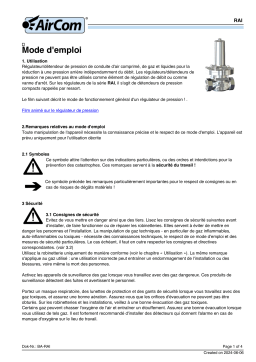 AirCom RAI-16A - Manuel d'utilisation