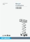 Manuel Sinoboom 4069RE - Plateforme &eacute;l&eacute;vatrice &agrave; ciseaux