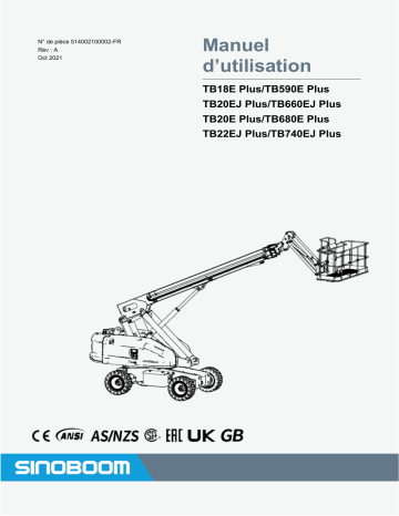 TB20E Plus | TB20EJ Plus | TB22EJ Plus | TB660EJP | Sinoboom TB18E Plus Mode d'emploi | Fixfr