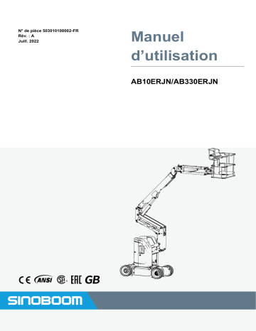 Manuel AB10ERJN - Plateforme élévatrice à bras articulé Sinoboom | Fixfr