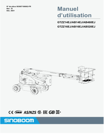 AB520EJ | AB16EJ | AB460EJ | Sinoboom AB14EJ Mode d'emploi | Fixfr