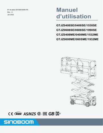 Manuel Sinoboom 1532ME : Plateforme élévatrice à ciseaux | Fixfr