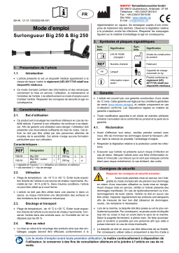 Manuel de l'utilisateur Rebotec Big 250