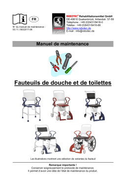 Rebotec Manuel de maintenance: Guide d'entretien des fauteuils