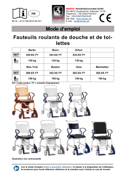 Fauteuil roulant de douche et de toilettes Rebotec - Manuel d'utilisation