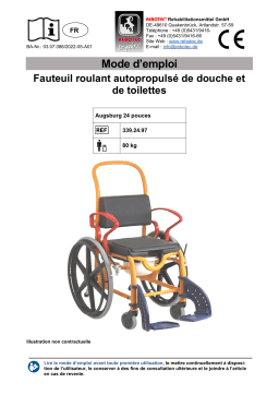 Manuel d’utilisation Rebotec Fauteuil roulant autopropulsé de douche et de toilettes Augsburg