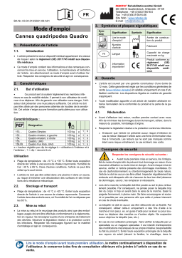 Rebotec Cannes quadripodes Quadro Manuel utilisateur