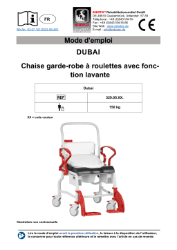 Manuel utilisateur Rebotec DUBAI - Chaise garde-robe à roulettes avec fonction lavante