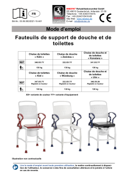 Manuel utilisateur - Rebotec Fauteuils de support de douche et de toilettes