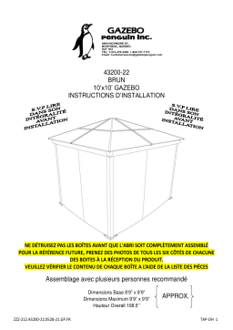 Gazebo Penguin 43200-22: Chat IA & Téléchargement PDF