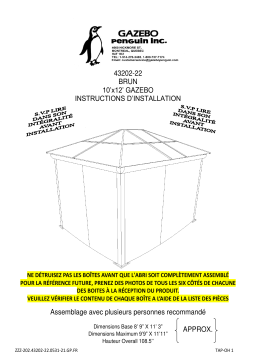 Gazebo Penguin 43202-22: Instructions + Chat IA 