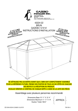 Gazebo Penguin 12’X14’ Gazebo : Instructions et PDF