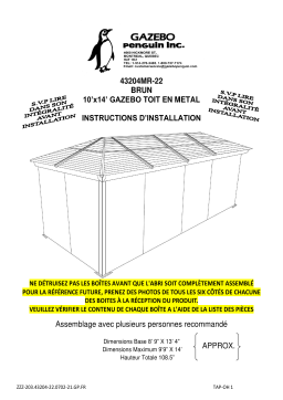 43204MR-22 Gazebo : Instructions + IA Chat & PDF