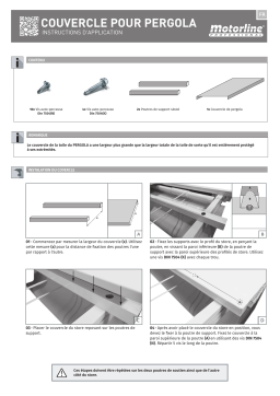 Motorline COUVERCLE POUR PERGOLA Manuel du propriétaire