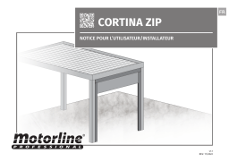 Motorline CORTINA ZIP Manuel du propriétaire