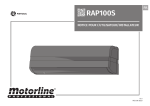 Motorline RAP100S: Notice avec IA Chat et PDF