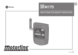 Motorline GSM-M175 Manuel du propriétaire