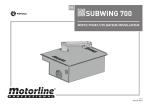 Motorline SUBWING 700: Guide d'installation + IA