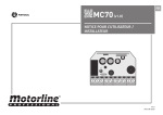 Motorline MC70 Manuel du propri&eacute;taire