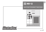 Motorline MR12 Manuel du propri&eacute;taire