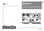 Motorline MC111 Manuel du propri&eacute;taire