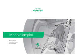 Vorwerk Kit Fraîcheur FK360 Manuel du propriétaire