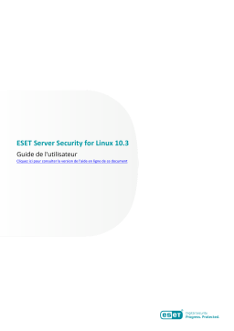 ESET Server Security for Linux (File Security) 10.3 Manuel du propriétaire