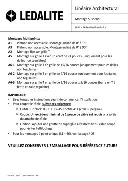 Ledalite A1, A2: Instructions d'installation avec IA + PDF