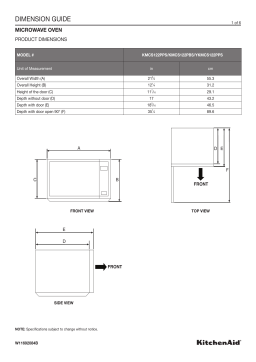 Dimensions du four micro-ondes KitchenAid | Assistance IA