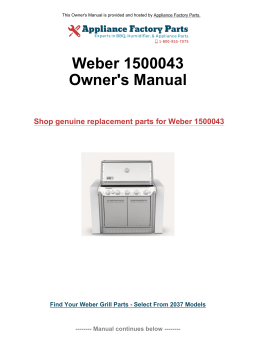 Weber 1500043 Manuel du propriétaire