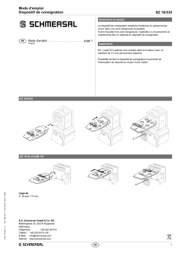 schmersal LOCKOUT TAG SZ 16/335 Mode d'emploi