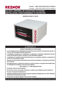 Reznor UDXC Guide d'installation