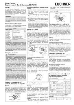 Euchner ES-XW/XN Bouton d'arrêt d'urgence: AI et PDF