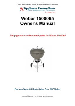 Weber 1500065 Manuel du propriétaire