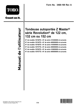 Tondeuse Toro Z Master Revolution : Manuel IA + PDF