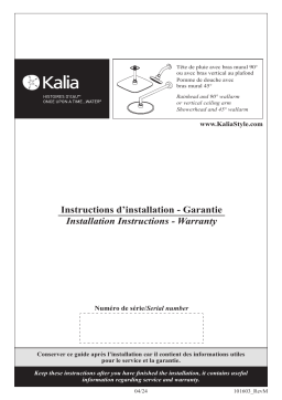 Instructions Kalia Têtes de pluie et Pommes de douche | AI Chat & PDF Download