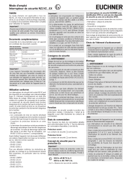 EUCHNER NZ1VZ...EX Mode d'emploi | Assistance IA + PDF