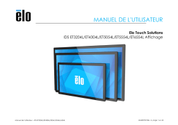 Elo 3204L 32" Interactive Display Mode d'emploi