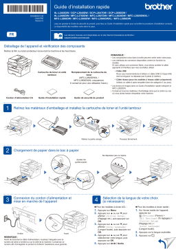 Brother MFC-L2820DW(XL) Guide d'installation rapide