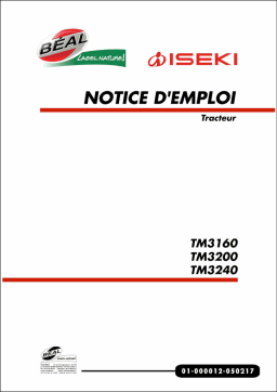 ISEKI TM3160, -, TM3200, -, TM3240 Manuel du propriétaire