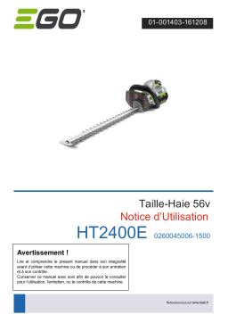 EGO HT2400E : Notice d'utilisation + Chat IA