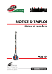 Shindaiwa Concept M2510 : Chat IA &amp; PDF