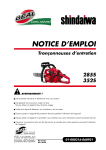 Shindaiwa 285S, 352S : Notice d'emploi + AI Chat